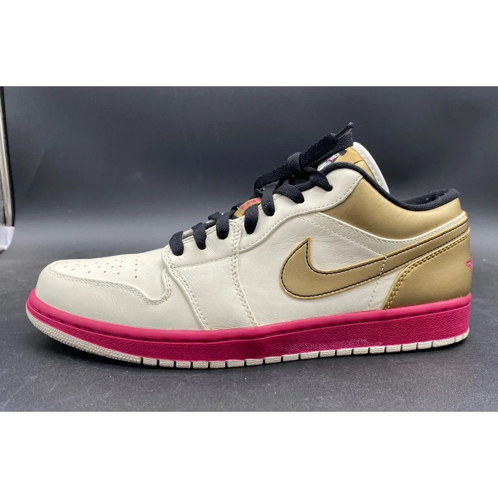 Air‎ Jordan Mens 11 1 Low Phat Matador Sail Metallic Gold Gym Red